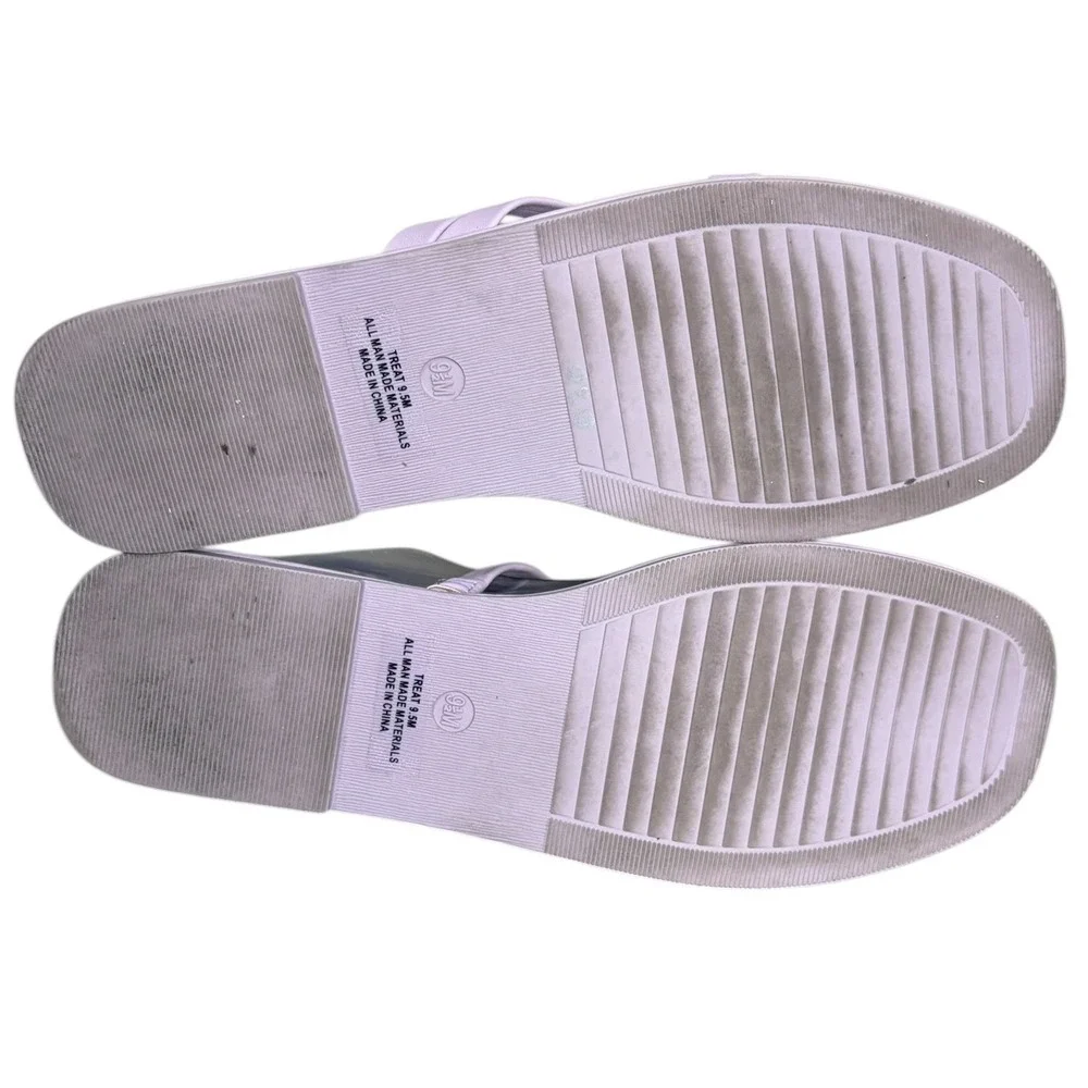 Rachel‎ Zoe Lavender Treat Strappy Flat Sandals  Square Toe Women's Size 9.5M
